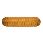 ORANGE AND YELLOW HONEYCOMB PATTERN SKATEBOARD