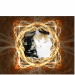 Orange and Yellow Scalloped Light Fractal Art Fram Photo Cutout
