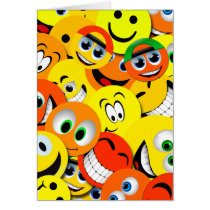 ORANGE AND YELLOW SMILEY FACES COLLAGE
