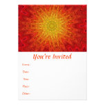 Orange and Yellow Sun/Star/Heart Mandala Personalised Announcements