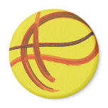Orange and Yellow Swirls Watercolor Abstract Magnet