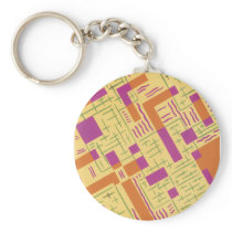 Orange Angles Keychain