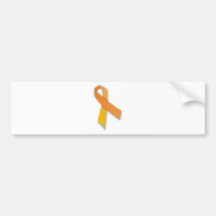Orange Animal Guardian Awareness Ribbon Bumper Stickers
