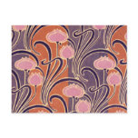 Orange Art Deco Pattern Post Card