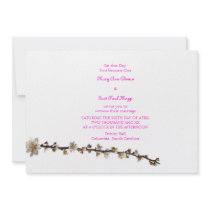 Orange Asiatic Lily Wedding Invitation