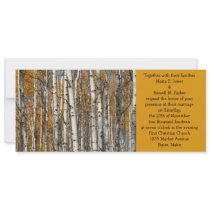 Orange Autumn Aspens Wedding Custom Invitations