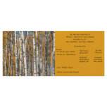 Orange Autumn Aspens Wedding Program rack cards