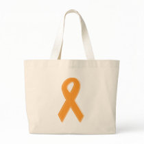 Orange Awareness Ribbon Tote Bag