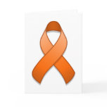 Orange Awareness Ribbon Card