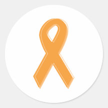 Orange Awareness Ribbon Stickers