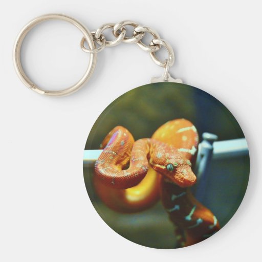 Orange Ball Python Key Chains