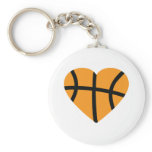 Orange Basketball Ball Heart Love keychains