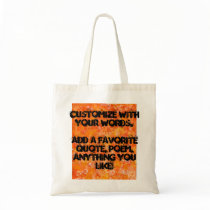 Orange Batik Style Watercolors Tote Bags