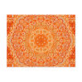 Orange Batik Watercolor Mandala