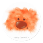 Orange Bear Critter Sticker