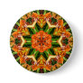 Orange beauty collage mandala - Button