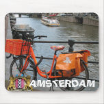Orange Bike Amsterdam Holland Mousepad