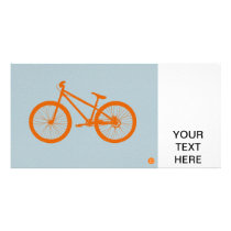 Orange Bike Customized Photo Card