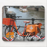 Orange Bike (Oranje Fiets) Holland Text Mousepad