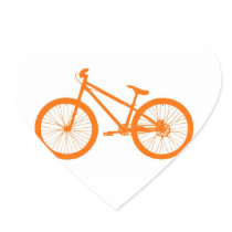 Orange Bike Sticker