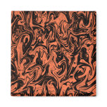 Orange & Black Swirl Refrigerator Magnets