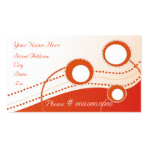 Orange Bloom Business Card Template