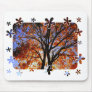 Orange & Blue-Autumn Leaves