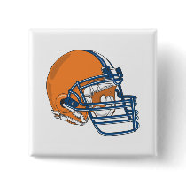 Orange blue helmet