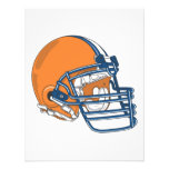 Orange blue helmet personalized invitation