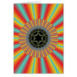 Orange Blue Sunburst Fractal