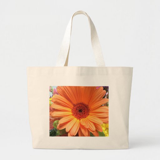 Orange Bouquet Flower Tote Bags