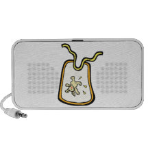 Orange bunny bib mini speakers