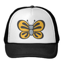 Orange Butterfly Cartoon Mesh Hat