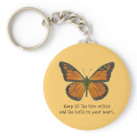 Orange Butterfly Keychain