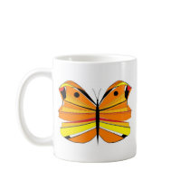 Orange Butterfly Coffee Mugs