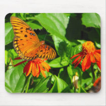 Orange Butterfly Upclose Mousepad