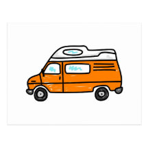Orange Campervan Postcards