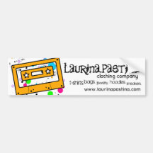 orange cassette bumper sticker