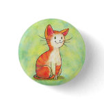 Orange Cat  Button