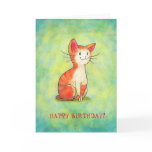 Orange Cat Greeting Card(customisable)