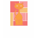 Orange Cat on grid t-shirts
