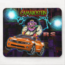 Orange Chevy Camaro RS Mousepad