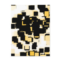 Orange Chocolate Cake, geometric graphic Post Cards