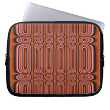 Orange Circle pattern Computer Sleeves