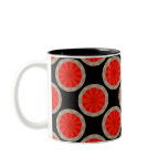 orange circle pattern mugs