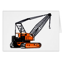 Orange Construction Crane