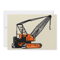 Orange Construction Crane