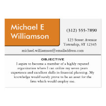 Orange Corner RESUME Business Cards