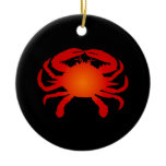 Orange Crab Christmas Tree Ornament