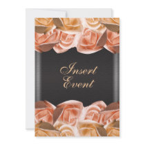 Orange cream black wedding rose elegant